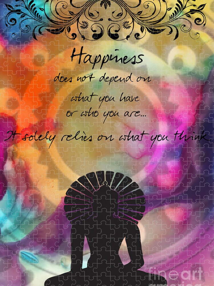 Zen Art Inspirational Buddha quotes Happiness Jigsaw Puzzle by Justyna  Jaszke JBJart - Fine Art America