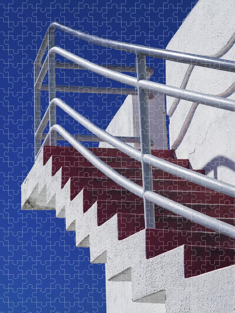 Stairs Jigsaw Puzzle featuring the photograph Zig Zag Stairs San Francisco by David Smith