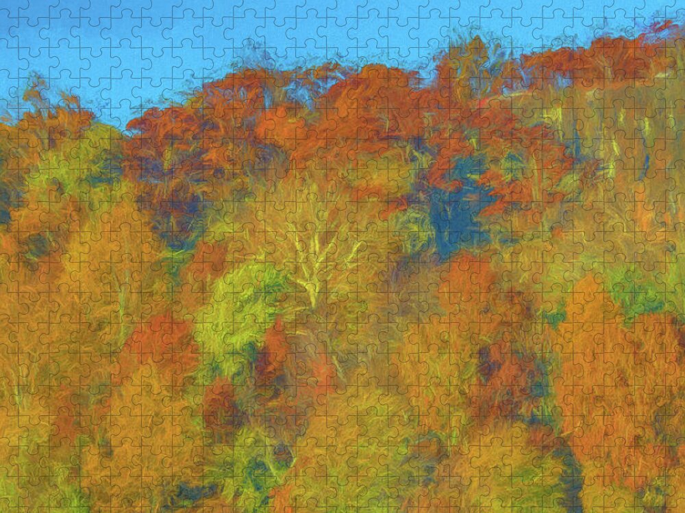 Autumn Jigsaw Puzzle featuring the photograph Autumn on Garret Mountain #1 by Alan Goldberg
