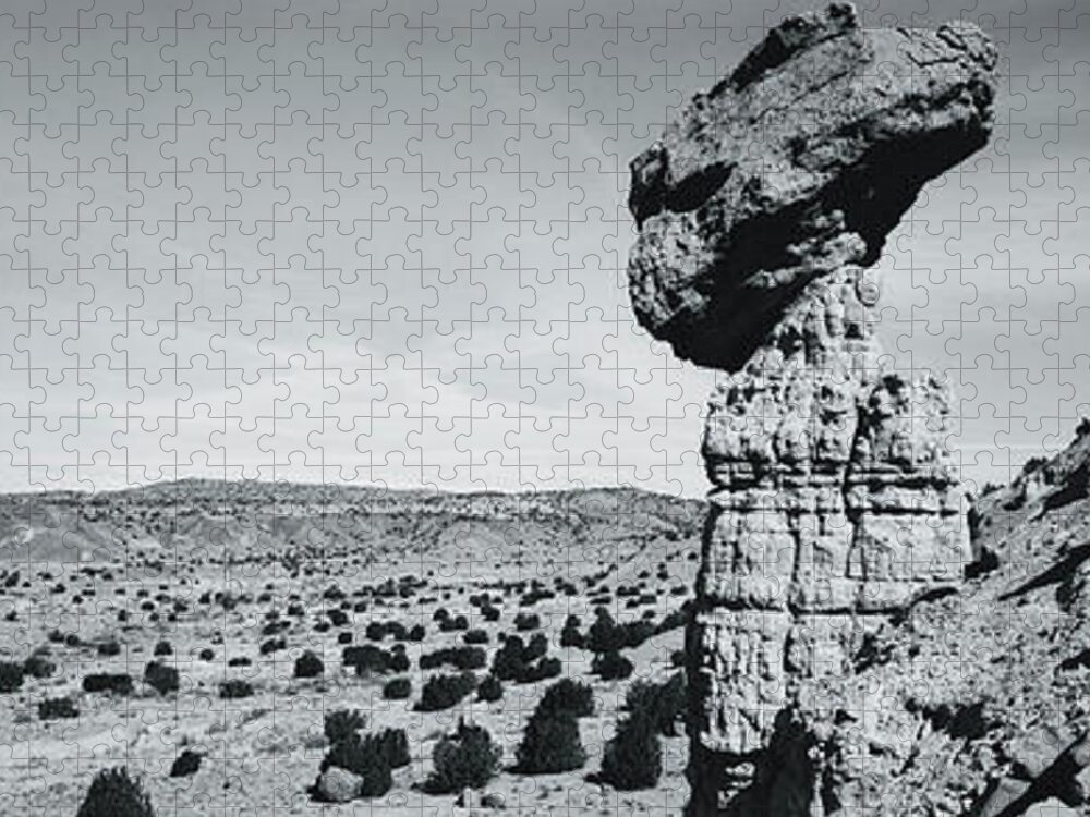 Scenics Jigsaw Puzzle featuring the photograph Balancing Rock, New Mexico, Usa #1 by Chris Simpson