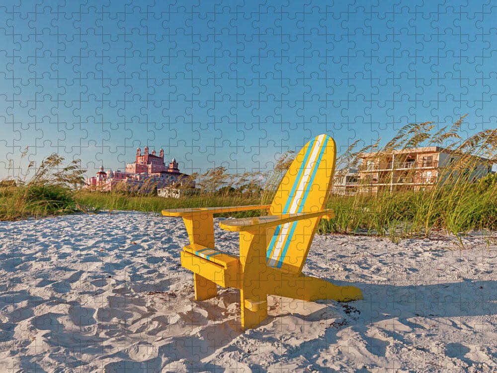 Estock Jigsaw Puzzle featuring the digital art Beach In Saint Petersburg Florida #1 by Lumiere