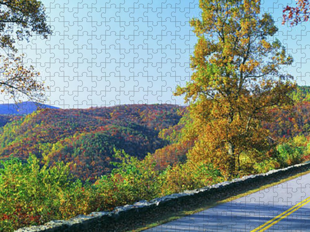 Photography Jigsaw Puzzle featuring the photograph Blue Ridge Parkway, North Carolina, Usa #1 by Panoramic Images
