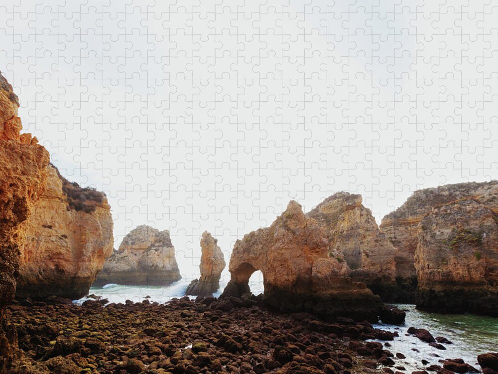 Algarve Jigsaw Puzzle featuring the photograph Coastline #1 by M Swiet Productions
