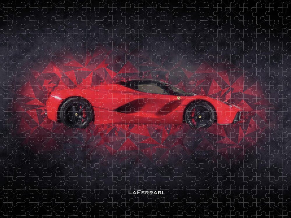 Laferrari Jigsaw Puzzle featuring the digital art Ferrari LaFerrari by Airpower Art
