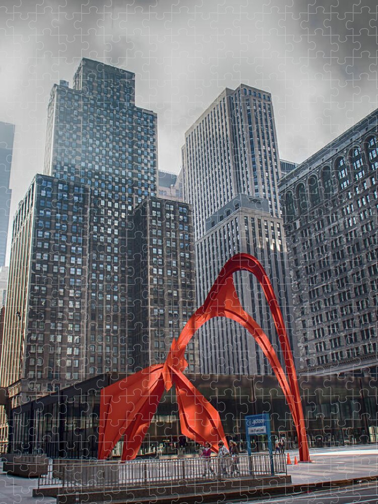 Chicago Jigsaw Puzzle featuring the photograph Flamingo #1 by Lauri Novak