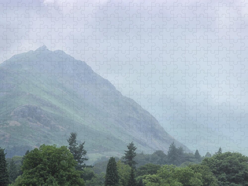 Lake Jigsaw Puzzle featuring the photograph Foggy Hills #1 by Martin Newman
