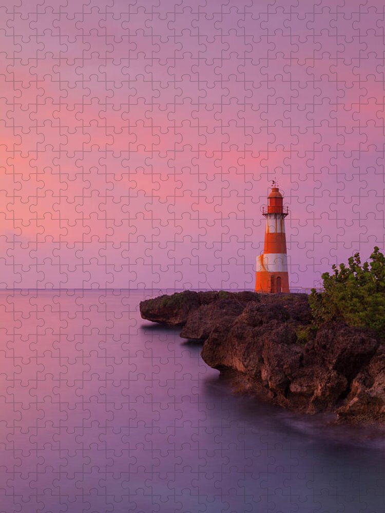 Tranquility Jigsaw Puzzle featuring the photograph Folly Point Lighthouse, Port Antonio #1 by Douglas Pearson