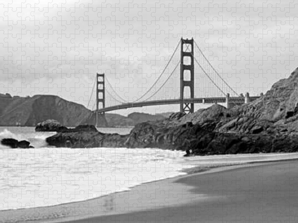 Panoramic Jigsaw Puzzle featuring the photograph Golden Gate Bridge, San Francisco #1 by Murat Taner