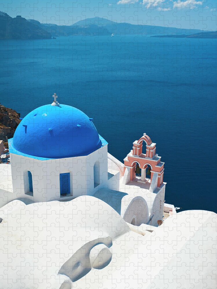 Greece Jigsaw Puzzle featuring the photograph Greece, Cyclades Islands, Santorini #1 by Tetra Images