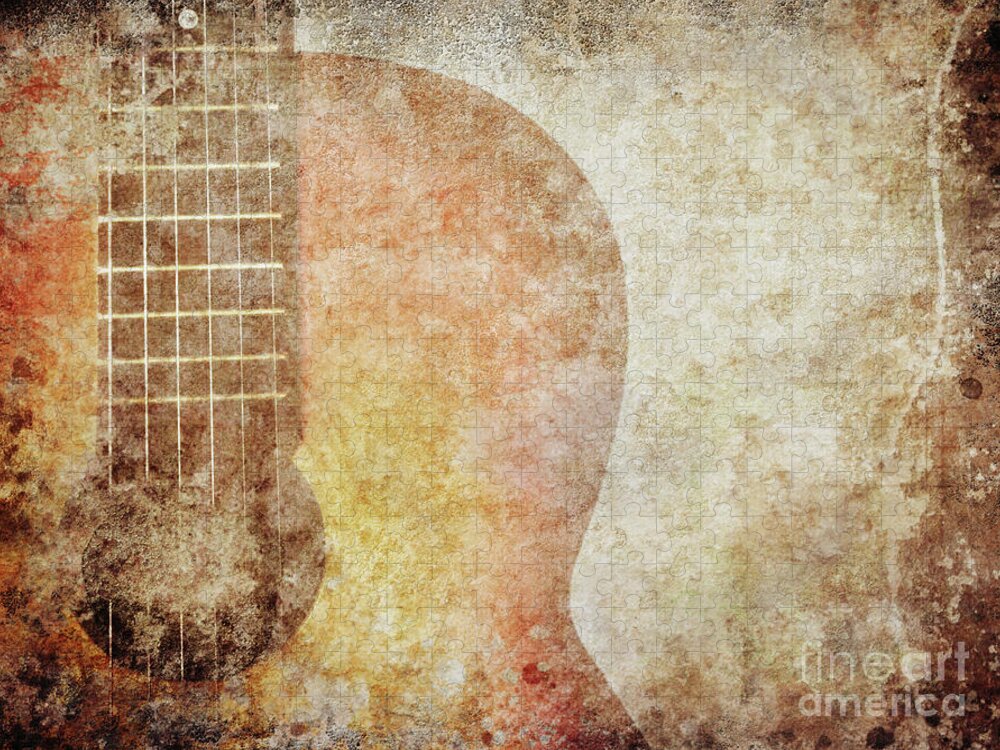 Music Jigsaw Puzzle featuring the photograph Grunge Music #2 by Jelena Jovanovic