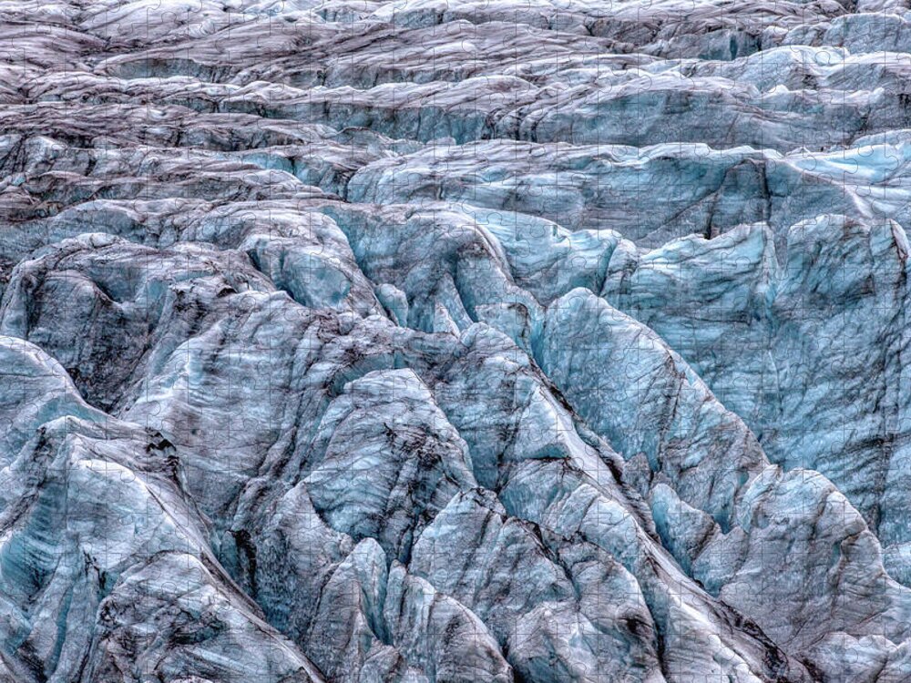 Drone Jigsaw Puzzle featuring the photograph Iceland Glacier by David Letts
