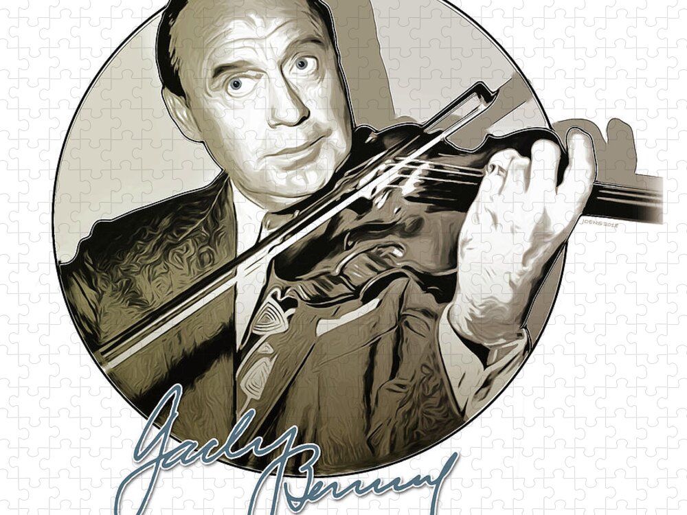 Jack Benny Jigsaw Puzzle featuring the digital art Jack Benny #2 by Greg Joens