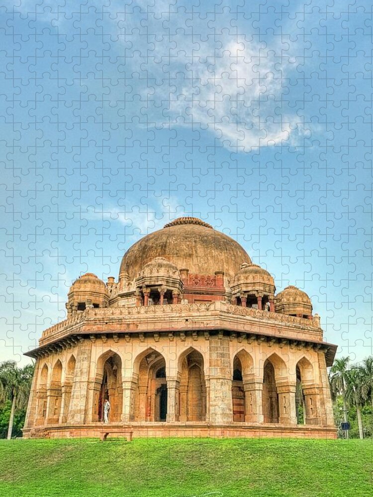 Tranquility Jigsaw Puzzle featuring the photograph Mohammed Shahs Tomb, Lodi Gardens, New #1 by Mukul Banerjee Photography