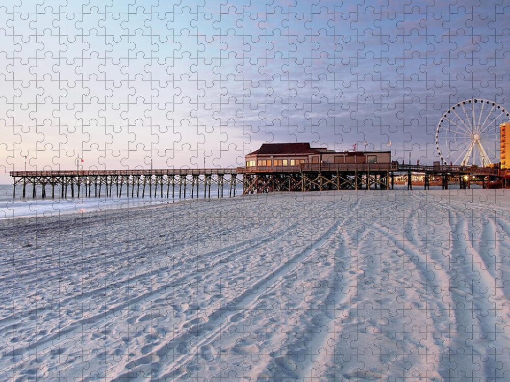 Water's Edge Jigsaw Puzzle featuring the photograph Myrtle Beach by Denistangneyjr