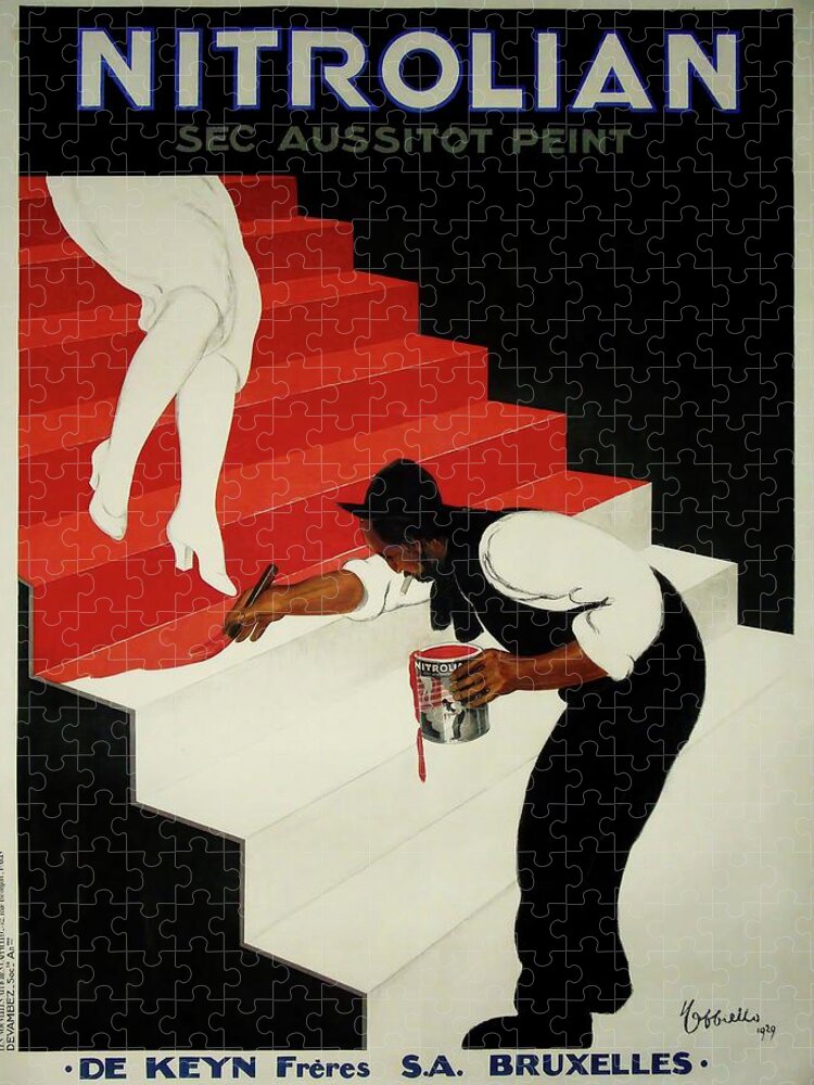 Vintage Poster Jigsaw Puzzle featuring the painting Nitrolian by Leonetto Cappiello