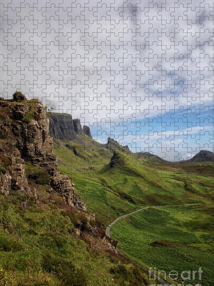Beautiful Jigsaw Puzzle featuring the photograph Quiraing on Isle of Skye by Patricia Hofmeester