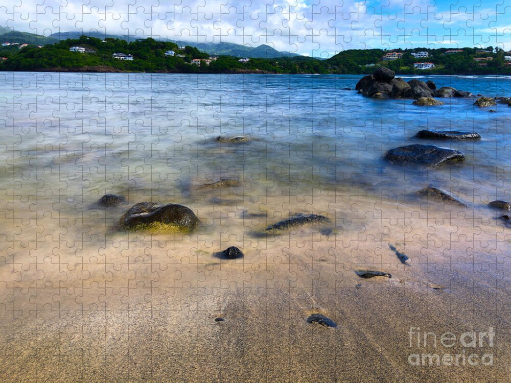 Beach Jigsaw Puzzle featuring the photograph Seascape #1 by Laura Forde