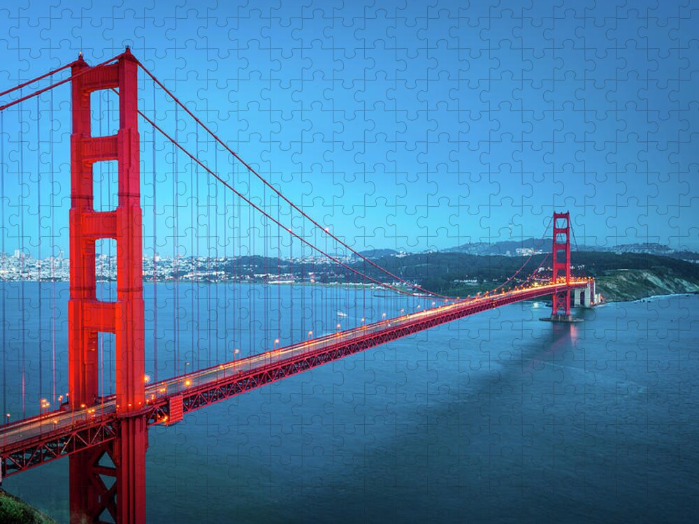 Scenics Jigsaw Puzzle featuring the photograph The Golden Gate, San Francisco #1 by Mmac72