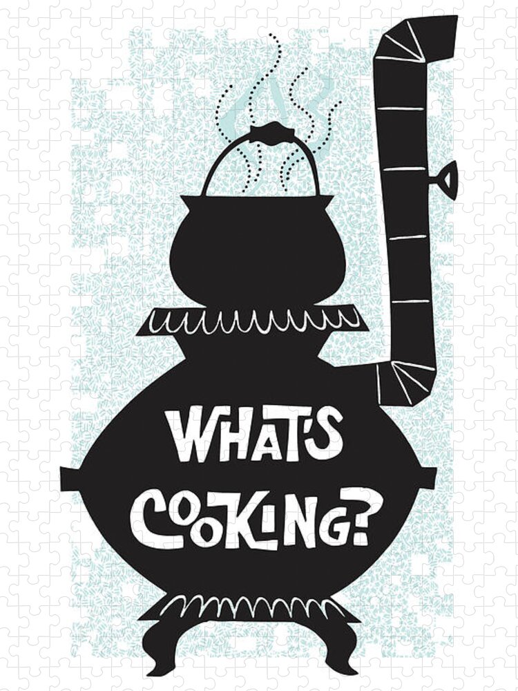 Appliance Jigsaw Puzzle featuring the drawing What's Cooking? #1 by CSA Images
