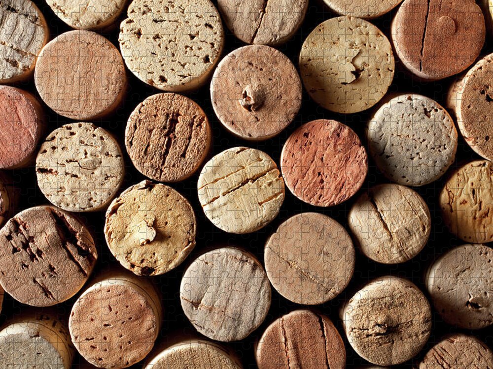 Alcohol Jigsaw Puzzle featuring the photograph Wine Corks #1 by Malerapaso