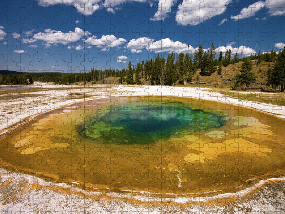 Scenics Jigsaw Puzzle featuring the photograph Yellowstone #1 by Alfredo Mancia