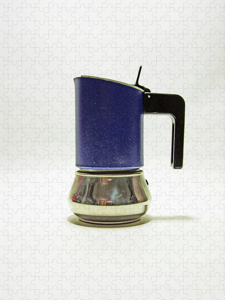 Studio Jigsaw Puzzle featuring the photograph 10-05-19 STUDIO. Blue Cafetiere by Lachlan Main