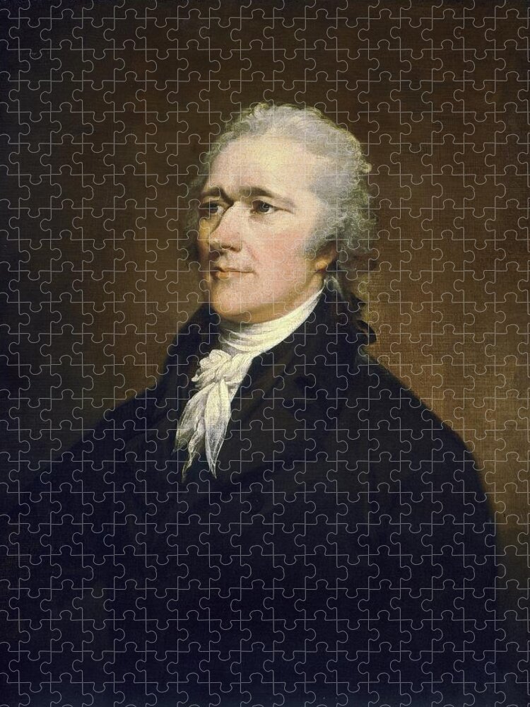 Alexander Hamilton Jigsaw Puzzle featuring the painting Alexander Hamilton by John Trumbull
