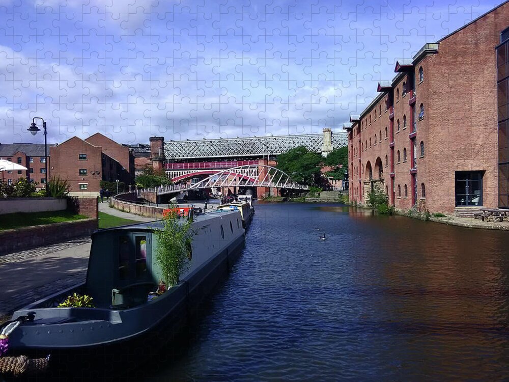 Manchester Jigsaw Puzzle featuring the photograph 13/09/18 MANCHESTER. Castlefields. The Bridgewater Canal. by Lachlan Main
