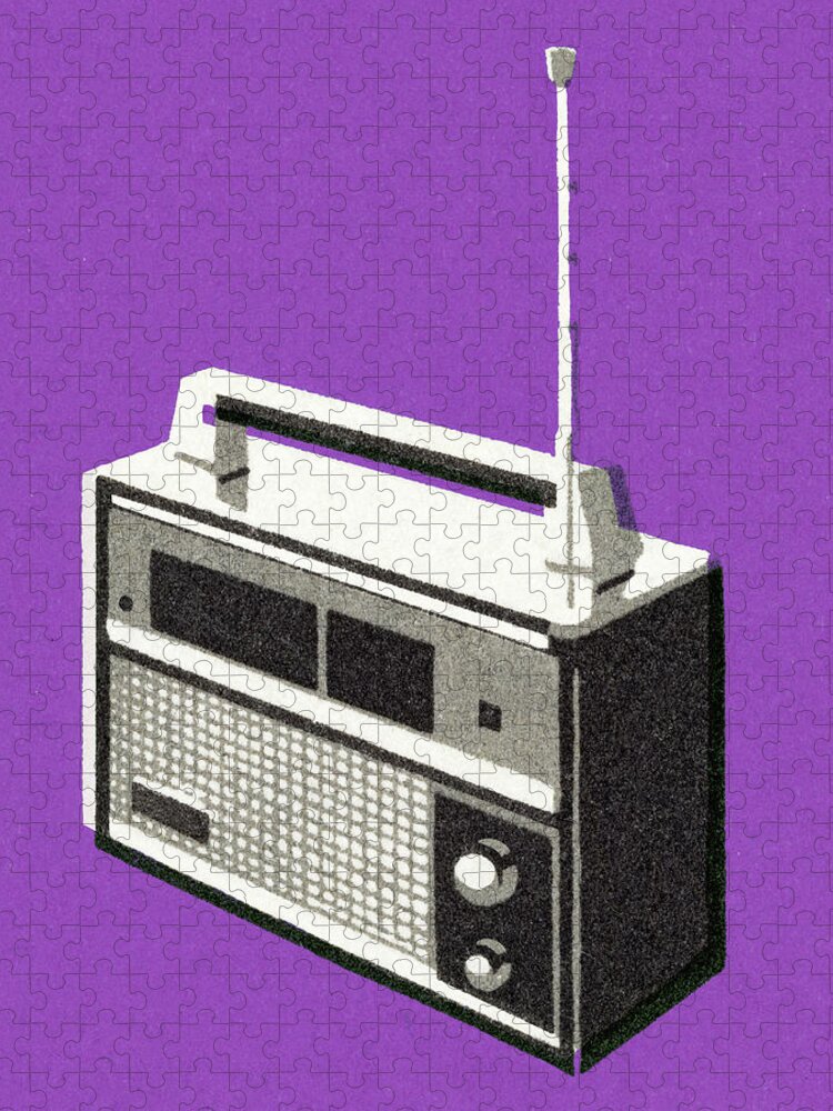 Antenna Jigsaw Puzzle featuring the drawing Radio #15 by CSA Images