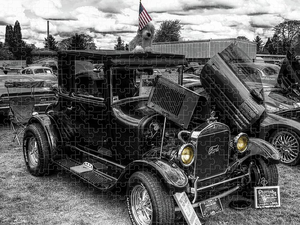 Hdr Jigsaw Puzzle featuring the photograph 1926 Ford Model T Coupe by Thom Zehrfeld