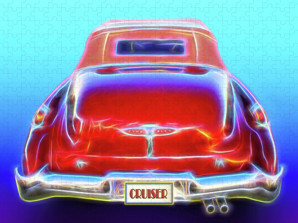 1949 Buick Jigsaw Puzzle featuring the digital art 1949 Buick Cruiser by Rick Wicker