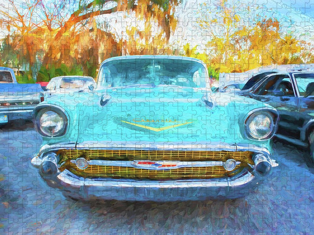 1957 Chevrolet Bel Air Jigsaw Puzzle featuring the photograph 1957 Chevrolet Bel Air 101 by Rich Franco