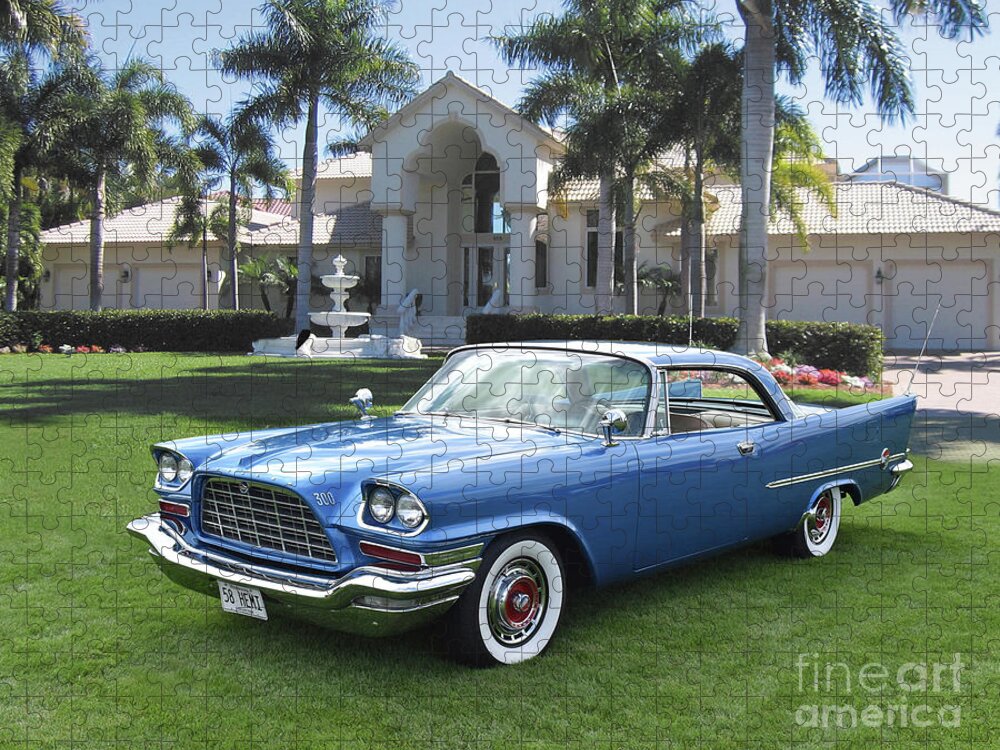 1958 Jigsaw Puzzle featuring the photograph 1958 Chrysler 300D by Ron Long