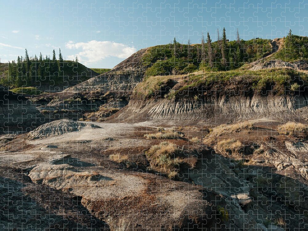 Tranquility Jigsaw Puzzle featuring the photograph Alberta Badlands #2 by John Elk Iii