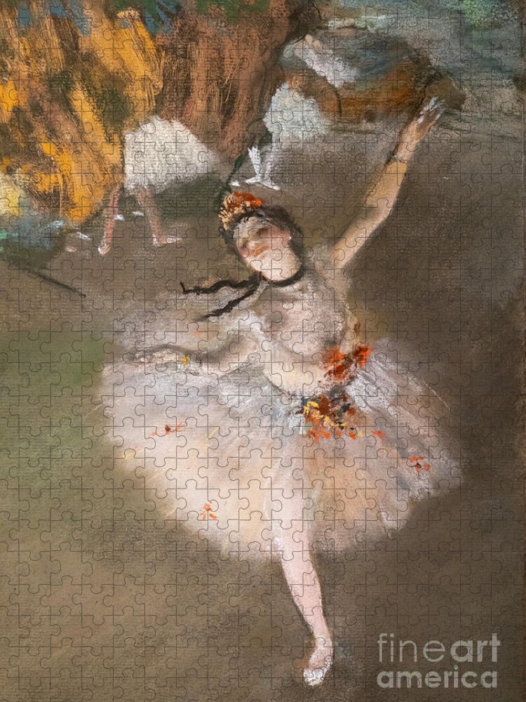 Dancer, Arms Raised Behind The Head; Danseuse, Les Bras Leves Et Ramenes  Derriere La Tete Jigsaw Puzzle by Edgar Degas - Bridgeman Prints