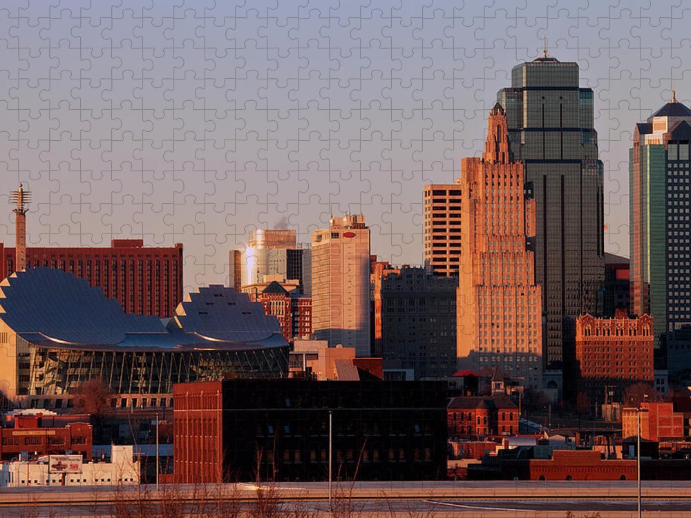 Downtown District Jigsaw Puzzle featuring the photograph Downtown Kansas City #2 by Eric Bowers Photo