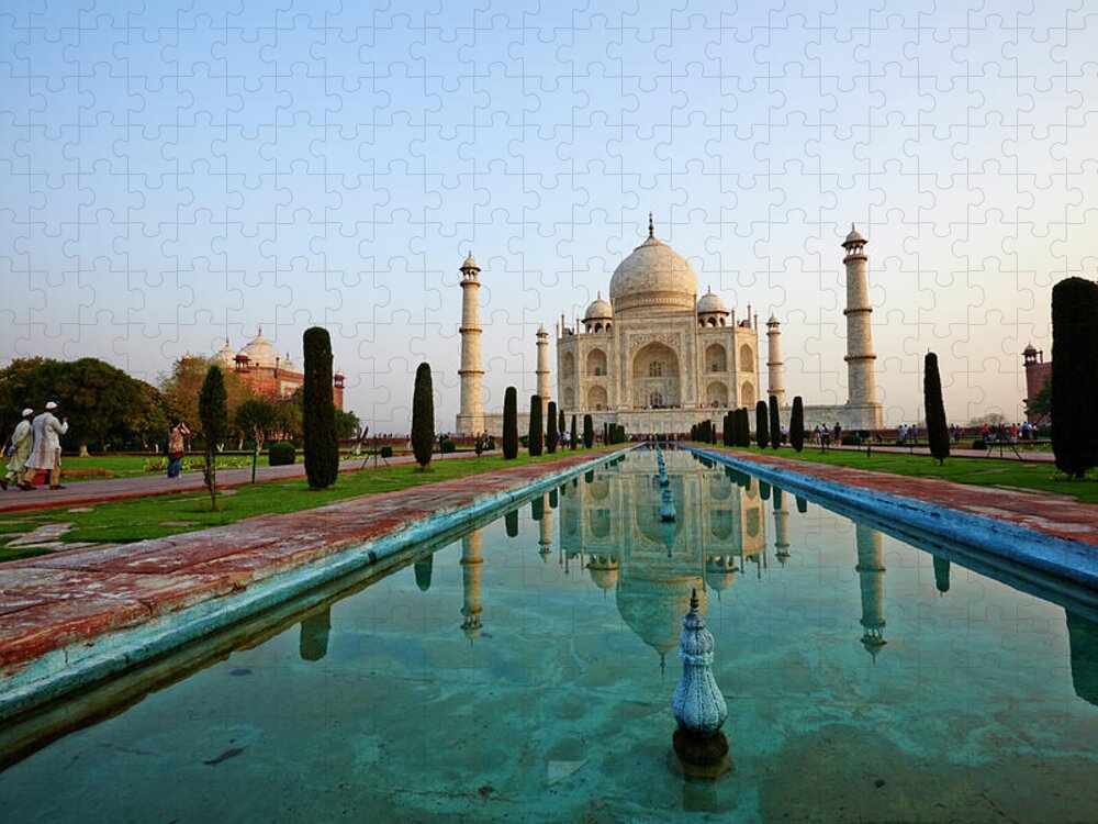 Unesco Jigsaw Puzzle featuring the photograph India, Uttar Pradesh State, Agra, Taj #2 by Tuul & Bruno Morandi