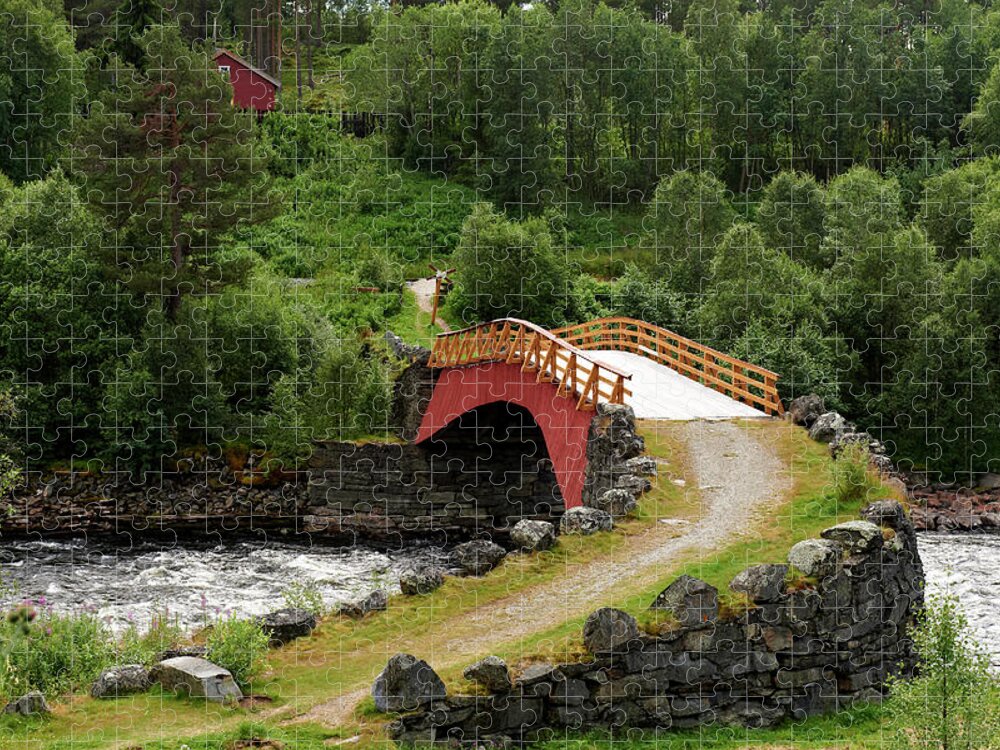 Scenics Jigsaw Puzzle featuring the photograph Roros, Old Mining Village, Norway #2 by Andrea Pistolesi
