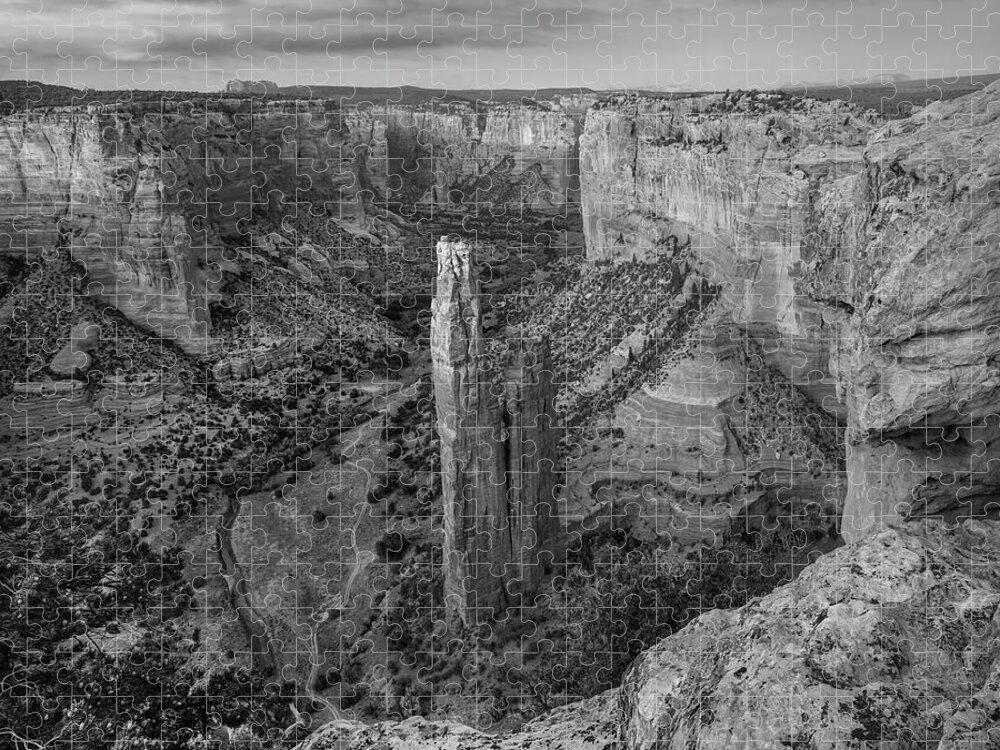 Disk1216 Jigsaw Puzzle featuring the photograph Spider Rock, Canyon De Chelly #2 by Tim Fitzharris