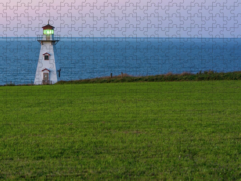 Pei Jigsaw Puzzle featuring the photograph Cape Tryon Lighthouse #3 by Douglas Wielfaert