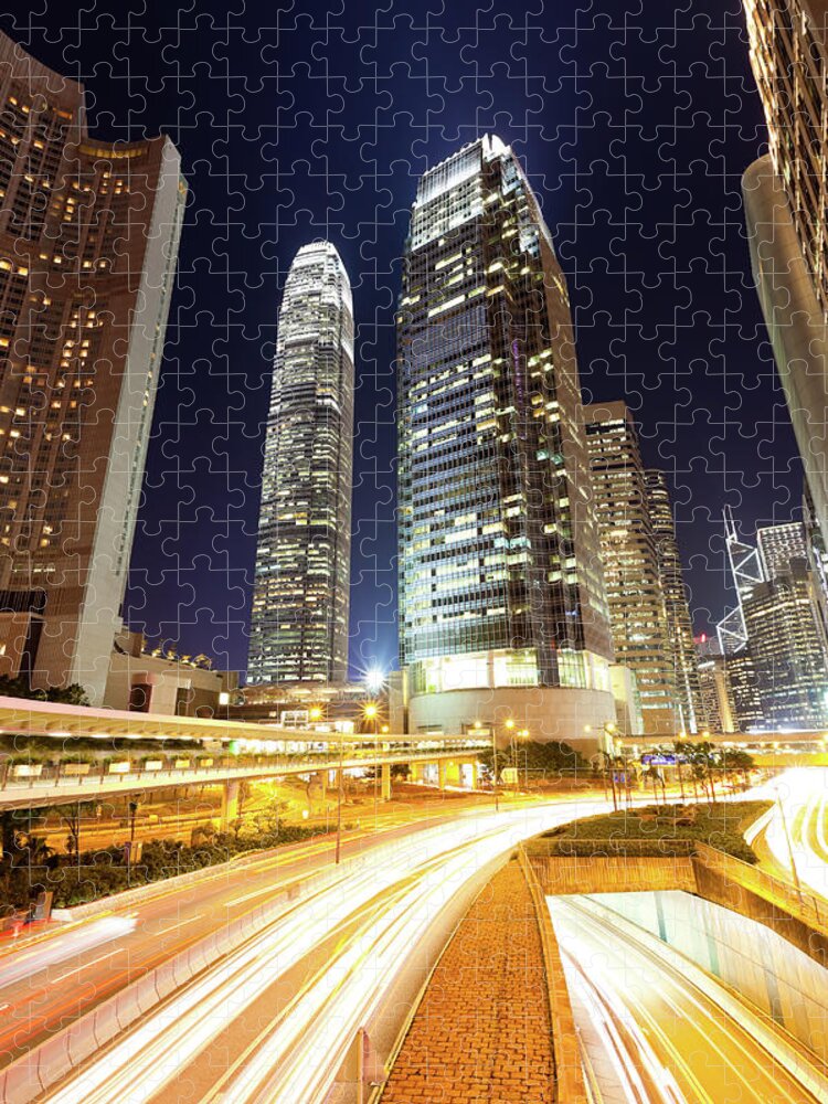 Chinese Culture Jigsaw Puzzle featuring the photograph Cityscape Of Hongkong #3 by Thirty three