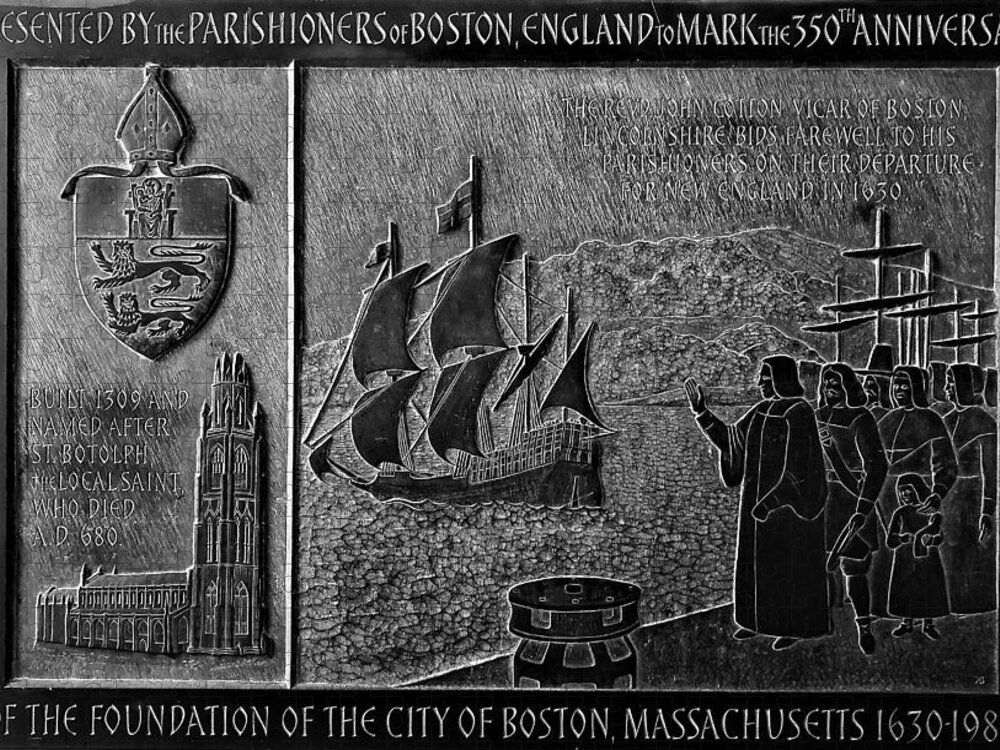 Pilgrams Jigsaw Puzzle featuring the photograph 350 Years Of Boston by Rob Hans