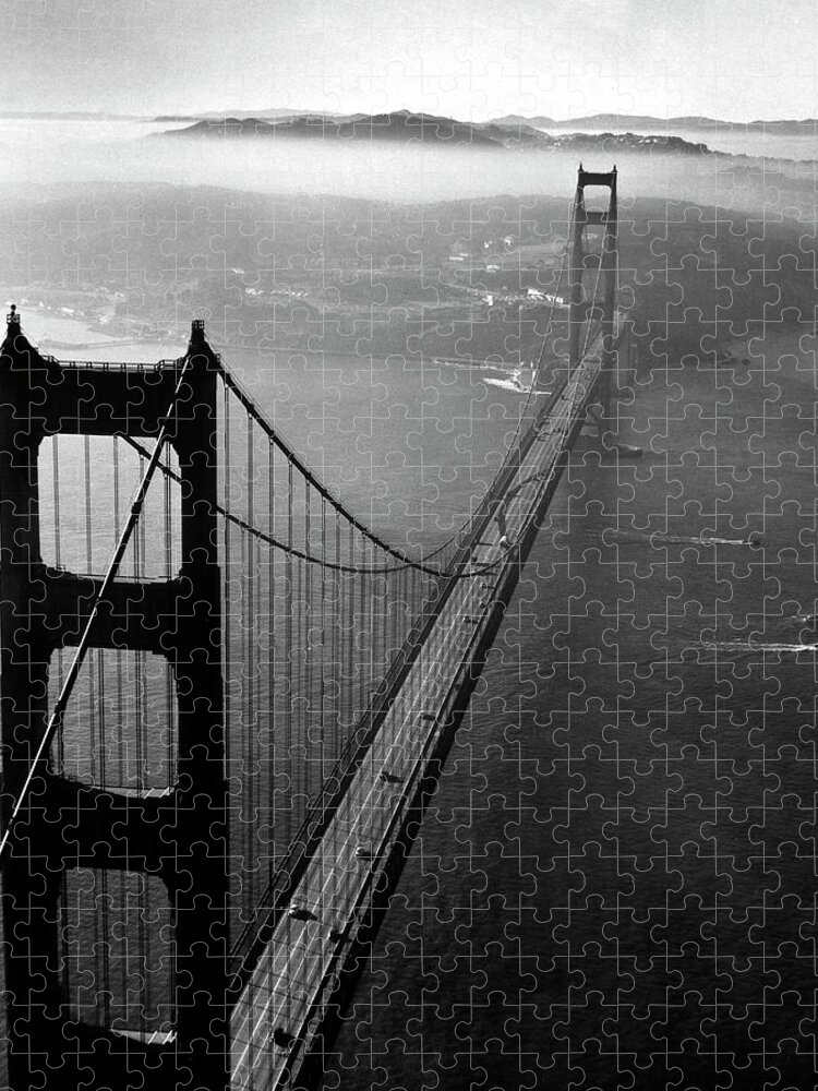 Editors' Picks Jigsaw Puzzle featuring the photograph Golden Gate Bridge #4 by Margaret Bourke-White