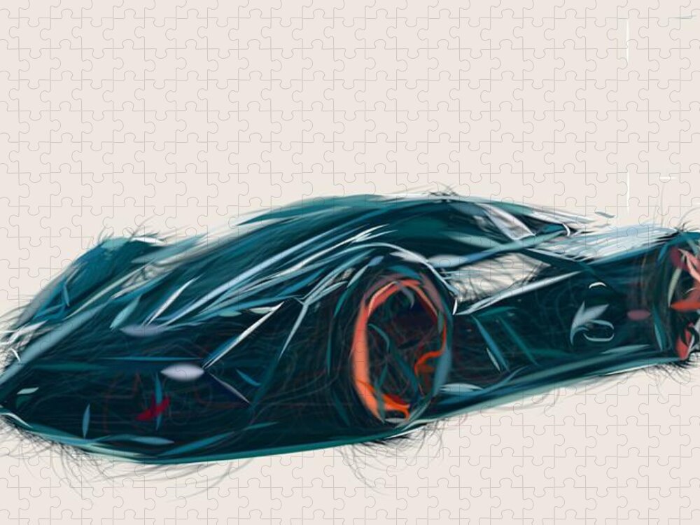 Lamborghini Terzo Millennio Drawing Jigsaw Puzzle by CarsToon
