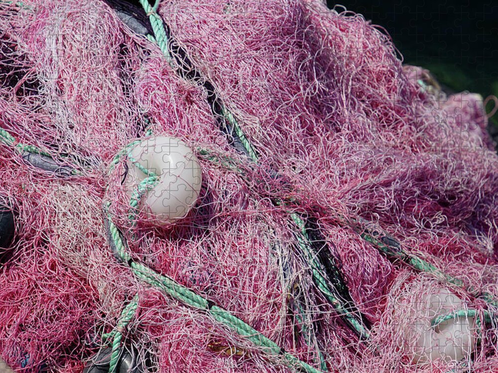 Multi-colored nylon fishing nets and floats #4 Jigsaw Puzzle by