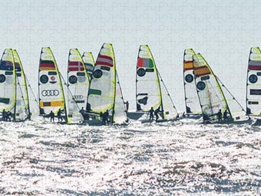 49erfx World Championships Jigsaw Puzzle featuring the photograph 49erFX World Championships 2016 by Steven Sparks