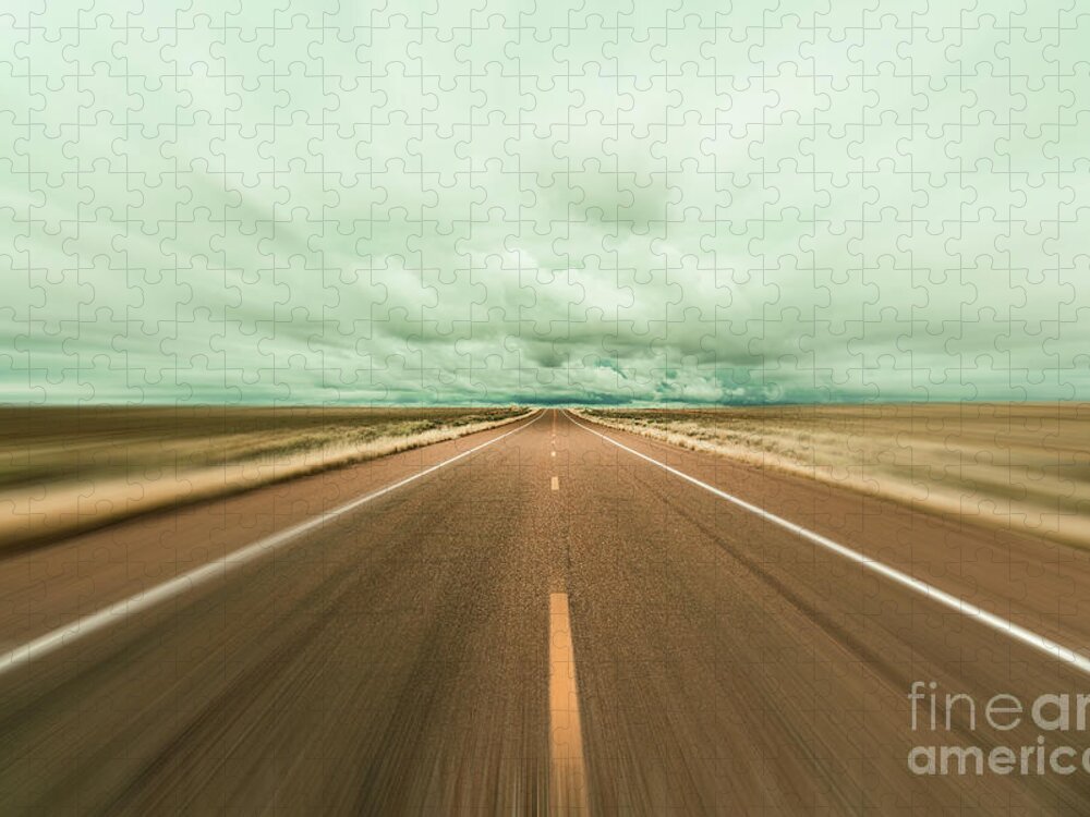 Arizona Jigsaw Puzzle featuring the photograph Arizona Desert Highway by Raul Rodriguez