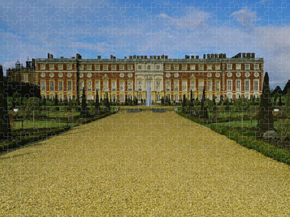 Photography Jigsaw Puzzle featuring the photograph Formal Garden In Front Of A Palace #6 by Panoramic Images