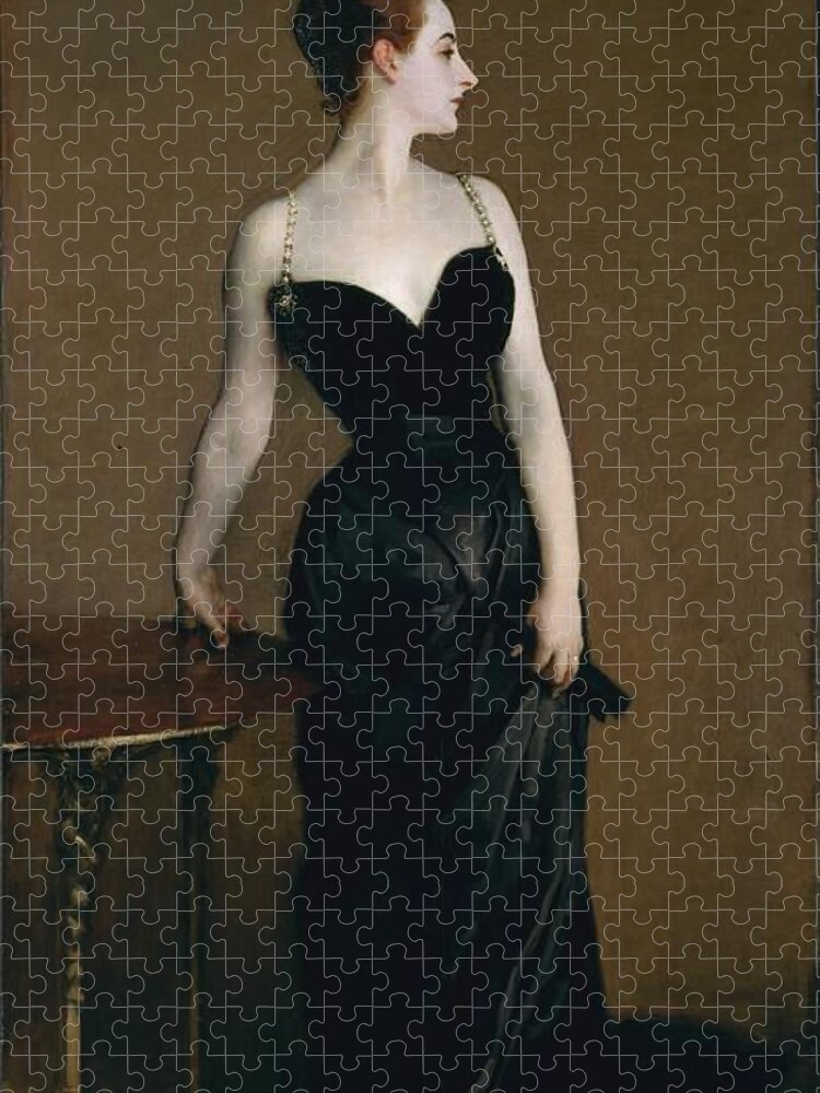 Portrait Jigsaw Puzzle featuring the painting Madame X by John Singer Sargent