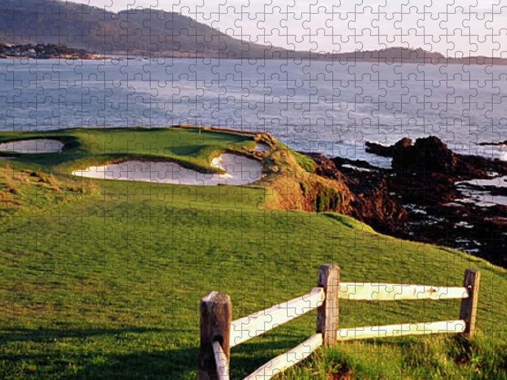 Photography Jigsaw Puzzle featuring the photograph 7th Hole At Pebble Beach Golf Links by Panoramic Images